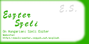 eszter szeli business card